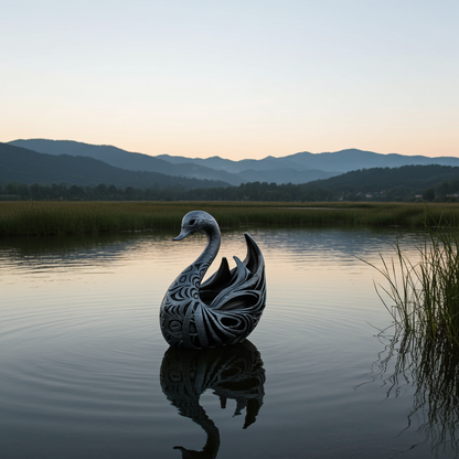 Eleganz des Wassers – Schwan